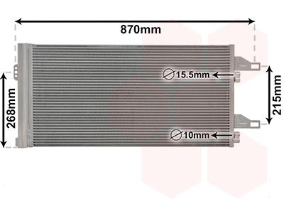 VAN WEZEL 09005246 Радіатор кондиціонера Citroen Jumper/Peugeot Boxer 2.0-3.0HDI 06-