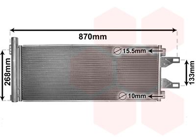 VAN WEZEL 09005248 Радіатор кондиціонера Citroen Jumper/Peugeot Boxer 06-