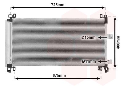 VAN WEZEL 09005273 Радіатор кондиціонера Citroen C5 III/C6/Peugeot 508 2.2D/3.0D 06-