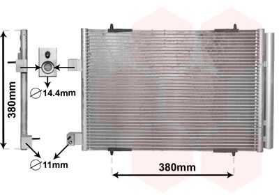 VAN WEZEL 09005274 Радіатор кондиціонера Citroen C5/Peugeot 407/508 2.0 HDi 08-