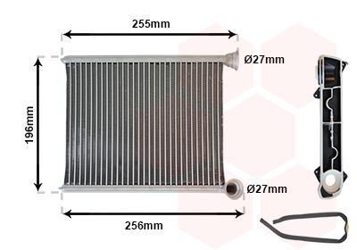 VAN WEZEL 09006281 Теплообмінник, система опалення салону