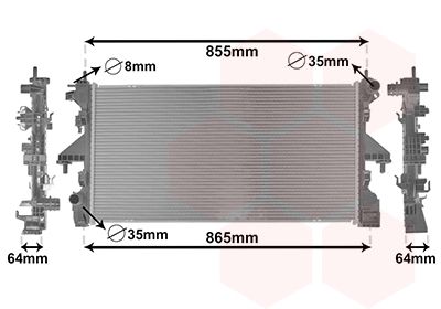 VAN WEZEL 09012711 Радіатор охолодження Fiat Ducato 2,3 D Multijet 06-