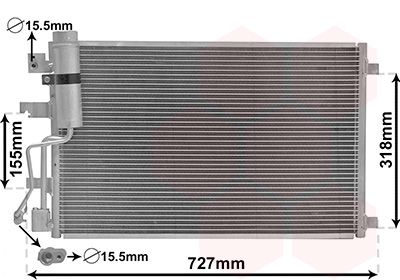 VAN WEZEL 13015290 Радіатор кондиціонера (з осушувачем) Nissan Qashqai 2.0dCi 07-13