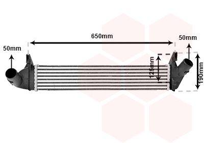 VAN WEZEL 15004006 Радіатор інтеркулера Dacia Duster/Logan/Sandero 1.5 dCi 08-