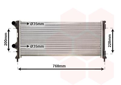 VAN WEZEL 17002250 Радіатор охолодження Fiat Doblo 1.3-1.9JTD 01-