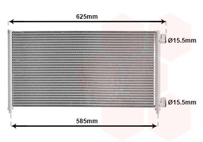 VAN WEZEL 17005256 Радіатор кондиціонера Fiat Doblo 1.3/1.9 JTD 01-