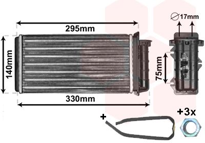 VAN WEZEL 17006183 Радіатор пічки Fiat Brava/Bravo/Marea 98-03