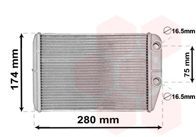 VAN WEZEL 17006410 Радіатор пічки Fiat Ducato/Peugeot Boxer/Citroen Jumper 06-