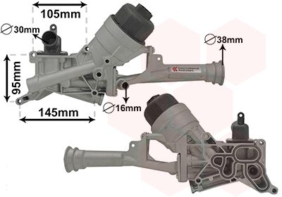 VAN WEZEL 17013101 Корпус фільтра масляного Fiat Doblo/Opel Combo 1.3D 09-