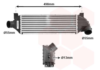 VAN WEZEL 18004315 Радіатор інтеркулера Ford Transit 2.0DI 00-06