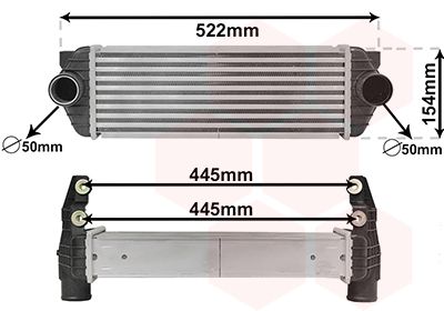 VAN WEZEL 18004443 Радіатор інтеркулера Ford Transit 1.8 TDCi/DI 02-13