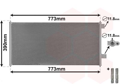 VAN WEZEL 18005361 Радіатор кондиціонера Ford Transit Connect 1.8 TDCI 02-13