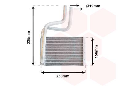 VAN WEZEL 18006286 Радіатор пічки Ford Mondeo 96-07