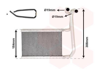 VAN WEZEL 18006645 Радіатор пічки Ford Transit 2.0/2.2 13-