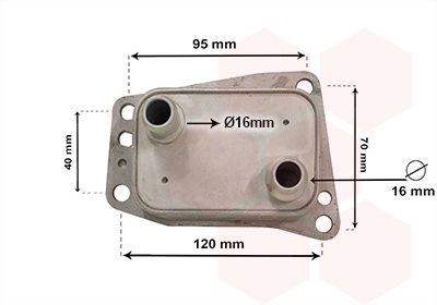 VAN WEZEL 18013719 Радіатор масляний Citroen Jumper/Peugeot Boxer 2.0 BlueHDi 15- (теплообмінник)