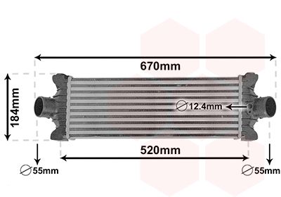VAN WEZEL 18014710 Радіатор інтеркулера Ford Transit/Tourneo 2.2D 11-