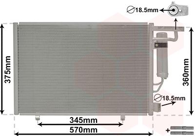 VAN WEZEL 18015707 Радіатор кондиціонера Ford Transit Custom 1.5 TDCi 14-