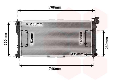 VAN WEZEL 27002027 Радіатор охолодження Mazda 626 V 1.8/2.0 91-02
