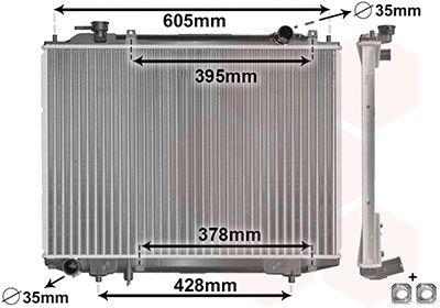 VAN WEZEL 27002171 Радіатор охолодження Ford Ranger/Mazda B-serie 2.5TD/2.9D 99-06