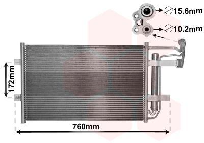 VAN WEZEL 27005252 Радіатор кондиціонера Mazda 5 1.8-2.0 10-