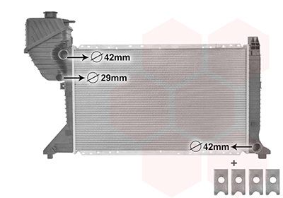 VAN WEZEL 30002300 Радіатор охолодження MB Sprinter 2.2-2.7CDI 00-06