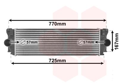 VAN WEZEL 30004396 Радіатор інтеркулера MB Sprinter 2.2-3.0 CDI/VW Crafter 2.5TDI 06-