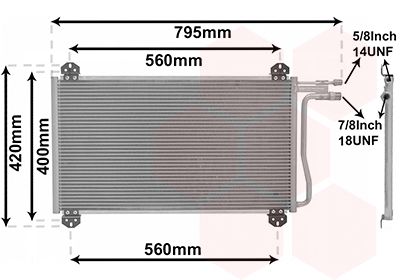 VAN WEZEL 30005219 Радіатор кондиціонера MB Sprinter 901-904 TDI/CDI 96-06
