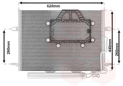 VAN WEZEL 30005562 Радіатор кондиціонера (з осушувачем) MB E-class (W211/S211) 3.0/3.5 05-09/CLS-cla