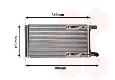VAN WEZEL 30006108 Радіатор пічки MB T1 77-96