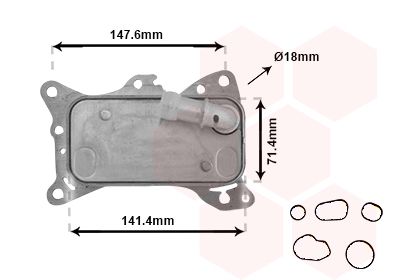 VAN WEZEL 30013705 Радіатор масляний MB Sprinter OM651 (теплообмінник)