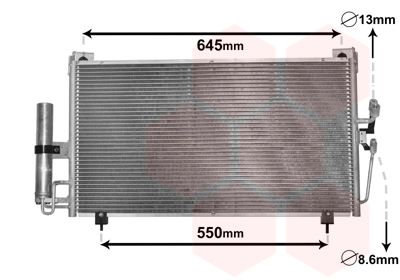 VAN WEZEL 32005213 Радіатор кондиціонера (з осушувачем) Mitsubishi Outlander 2.0/2.4 02-06