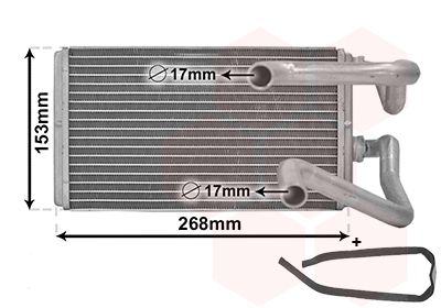 VAN WEZEL 32006259 Радіатор пічки Mitsubishi Outlander 06-12