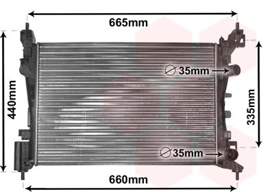 VAN WEZEL 37002408 Радіатор охолодження Opel Corsa D 1.0-1.4 06-14