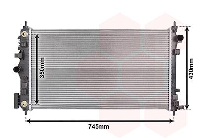 VAN WEZEL 37002472 Радіатор охолодження Opel Insignia 2.8 V6 08-17