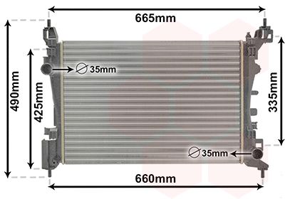 VAN WEZEL 37002574 Радіатор охолодження Opel Corsa D/E 1.2-1.4 09-