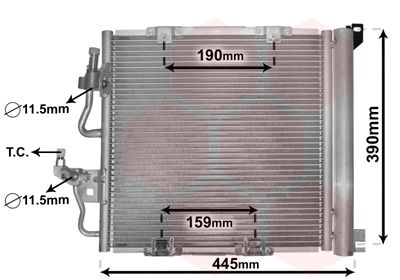 VAN WEZEL 37005368 Радіатор кондиціонера Opel Astra H 1.3-1.9CDTI 04-14