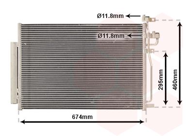 VAN WEZEL 37005436 Радіатор кондиціонера (з осушувачем) Chevrolet Captiva/Opel Antara A 2.4/3.2 06-