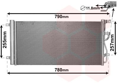 VAN WEZEL 37005612 Радіатор кондиціонера (з осушувачем) Opel Antara A/Chevrolet Captiva 2.2D 10-