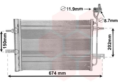 VAN WEZEL 37005620 Радіатор кондиціонера (з осушувачем) Opel Meriva A 1.4/1.6/1.8 04-10