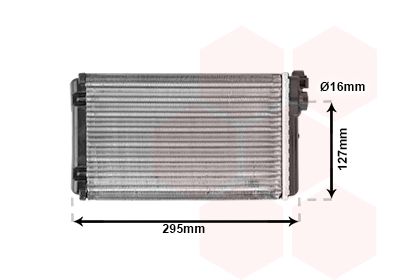VAN WEZEL 37006116 Радіатор пічки Opel Omega A/Senator B 1.8-3.0 -94