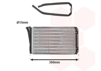 VAN WEZEL 37006196 Радіатор пічки Opel Omega B 2.0-3.0 94-03