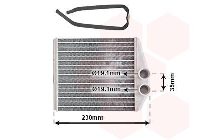 VAN WEZEL 37006355 Радіатор пічки Opel Vectra/Signum 02-