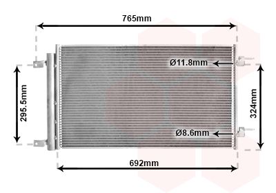 VAN WEZEL 37015704 Радіатор кондиціонера (з осушувачем) Opel Astra K 1.4 15-