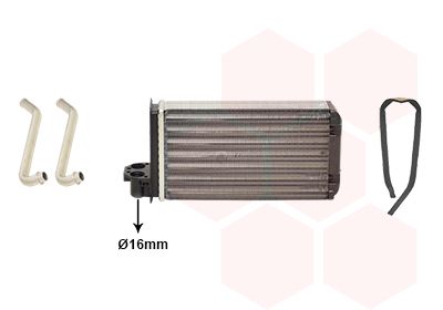 VAN WEZEL 40006088 Радіатор пічки Peugeot 205/309 83-98