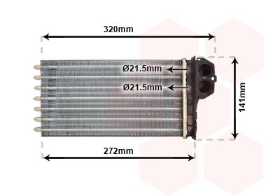VAN WEZEL 40006356 Радіатор пічки Peugeot 206 1.1-2.0 00-