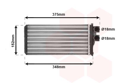VAN WEZEL 40006359 Радіатор пічки Citroen DS5/Peugeot 3008/5008 09-