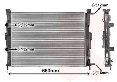 VAN WEZEL 43002307 Радіатор охолодження Renault Megane II/ Scenic II 02-09