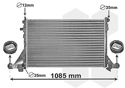 VAN WEZEL 43002560 Радіатор охолодження Opel Movano/Renault Master III 2.3 CDTI/dCi 10-