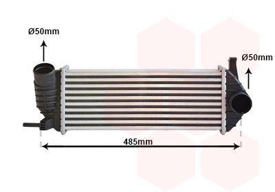VAN WEZEL 43004471 Радіатор інтеркулера Renault Kangoo 1.5 dCi 08-