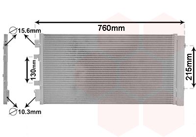 VAN WEZEL 43005483 Радіатор кондиціонера Renault Fluence/Scenic III/Megane III 08-